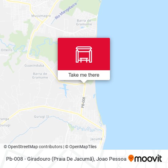 Pb-008 - Giradouro (Praia De Jacumã) map