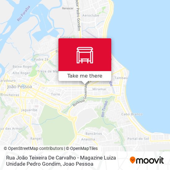 Mapa Rua João Teixeira De Carvalho - Magazine Luiza Unidade Pedro Gondim