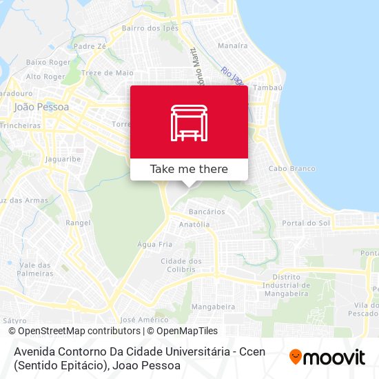 Avenida Contorno Da Cidade Universitária - Ccen (Sentido Epitácio) map