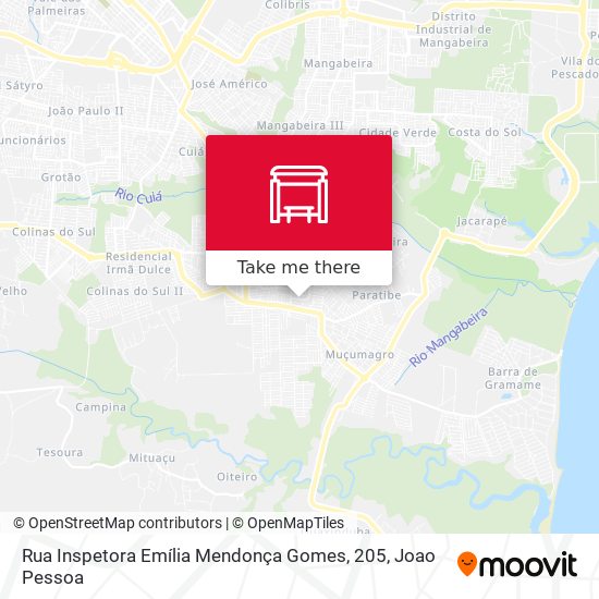 Rua Inspetora Emília Mendonça Gomes, 205 map