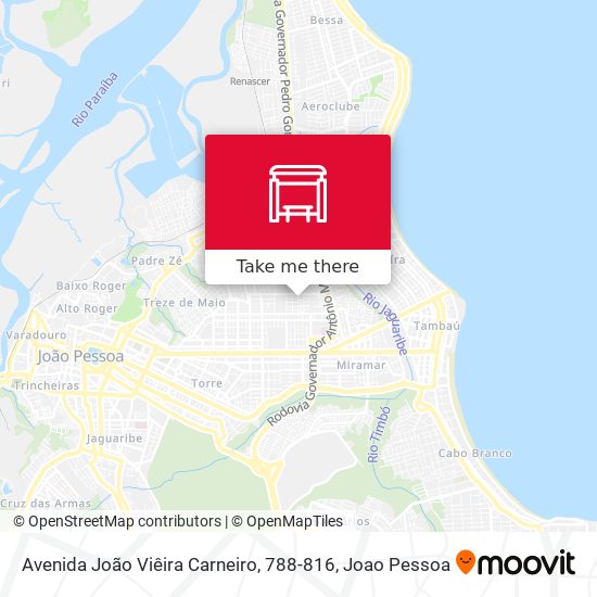 Mapa Avenida João Viêira Carneiro, 788-816