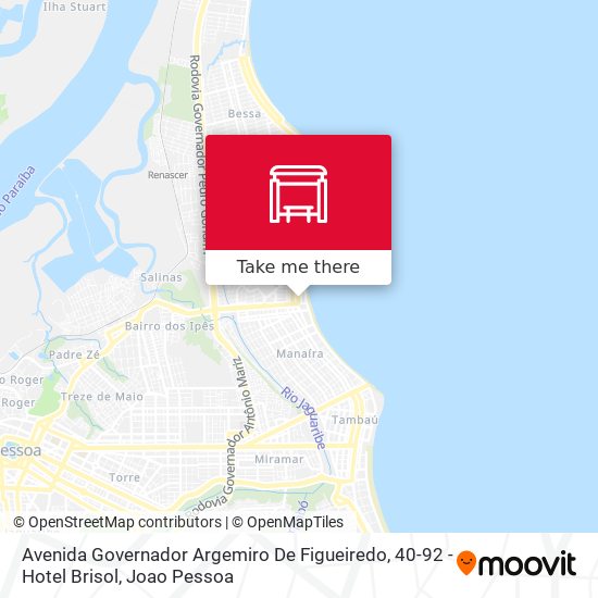 Mapa Avenida Governador Argemiro De Figueiredo, 40-92 - Hotel Brisol