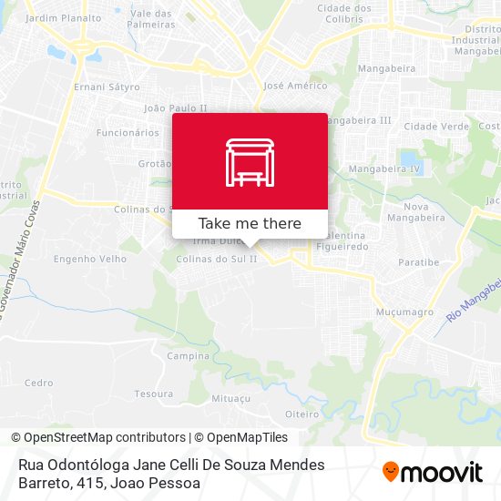 Rua Odontóloga Jane Celli De Souza Mendes Barreto, 415 map