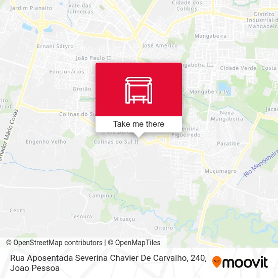 Rua Aposentada Severina Chavier De Carvalho, 240 map