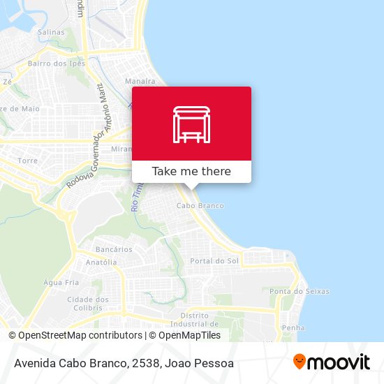 Mapa Avenida Cabo Branco, 2538