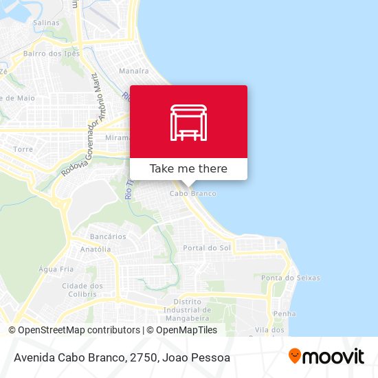 Mapa Avenida Cabo Branco, 2750