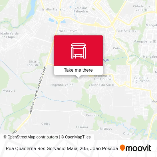 Rua Quaderna Res Gervasio Maia, 205 map