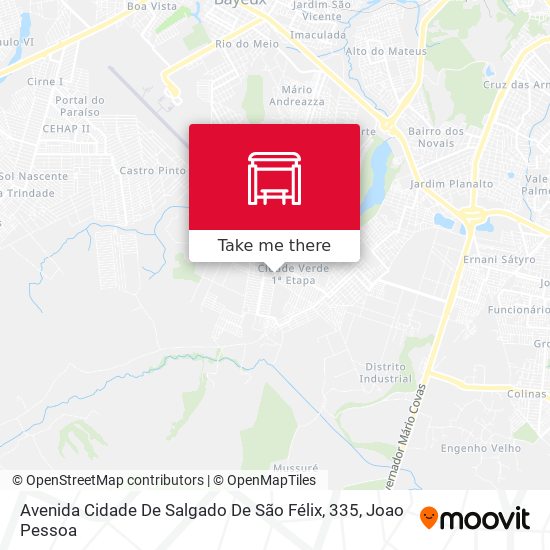 Mapa Avenida Cidade De Salgado De São Félix, 335