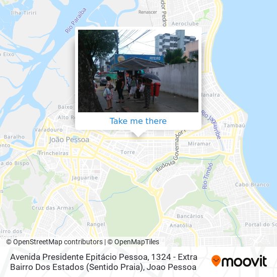 Avenida Presidente Epitácio Pessoa, 1324 - Extra Bairro Dos Estados (Sentido Praia) map