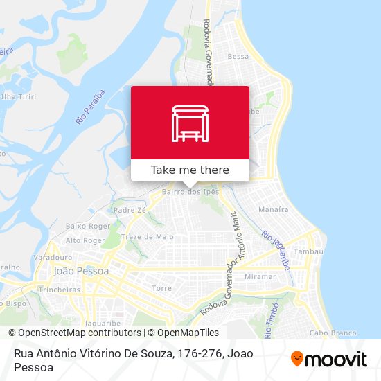 Mapa Rua Antônio Vitórino De Souza, 176-276