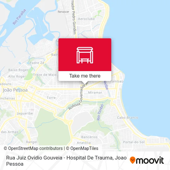 Rua Juiz Ovídio Gouveia - Hospital De Trauma map