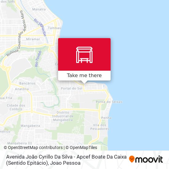 Mapa Avenida João Cyrillo Da Silva - Apcef Boate Da Caixa (Sentido Epitácio)