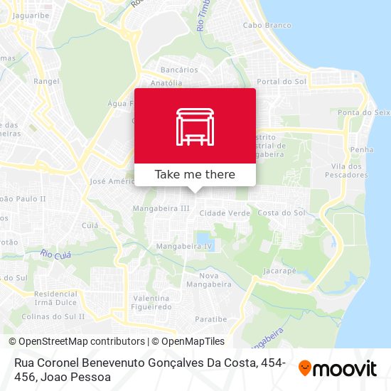 Mapa Rua Coronel Benevenuto Gonçalves Da Costa, 454-456