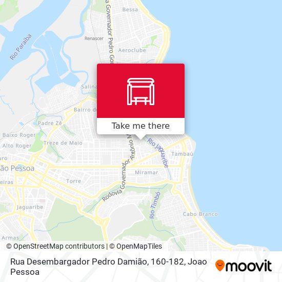 Mapa Rua Desembargador Pedro Damião, 160-182