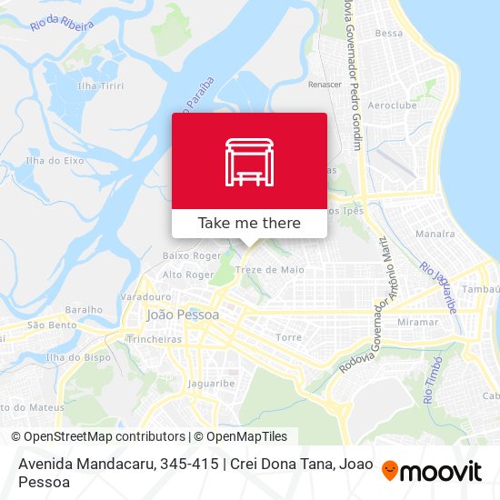 Mapa Avenida Mandacaru, 345-415 | Crei Dona Tana