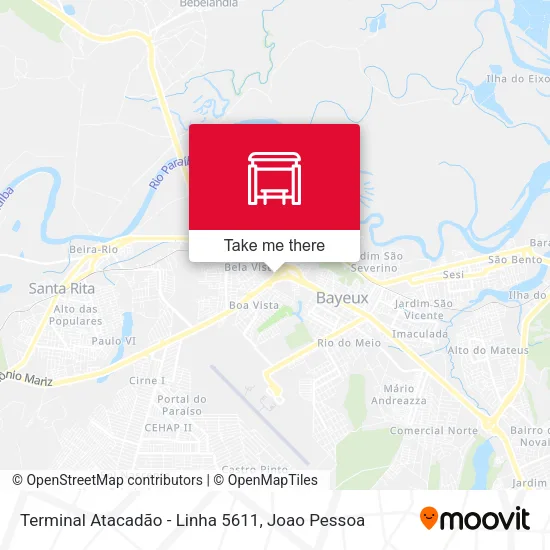 Terminal Atacadão - Linha 5611 map