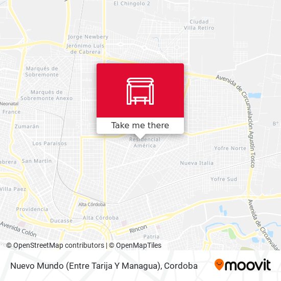 Nuevo Mundo (Entre Tarija Y Managua) map