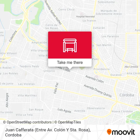 Juan Cafferata (Entre Av. Colón Y Sta. Rosa) map