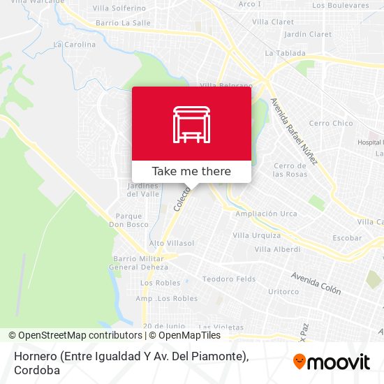 Hornero (Entre Igualdad Y Av. Del Piamonte) map