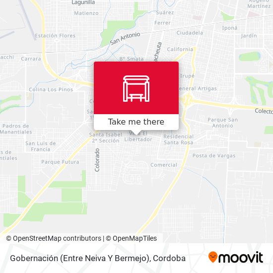 Gobernación (Entre Neiva Y Bermejo) map