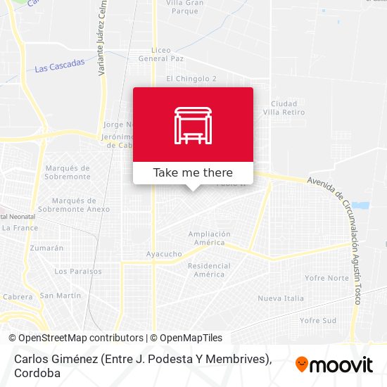 Carlos Giménez (Entre J. Podesta Y Membrives) map