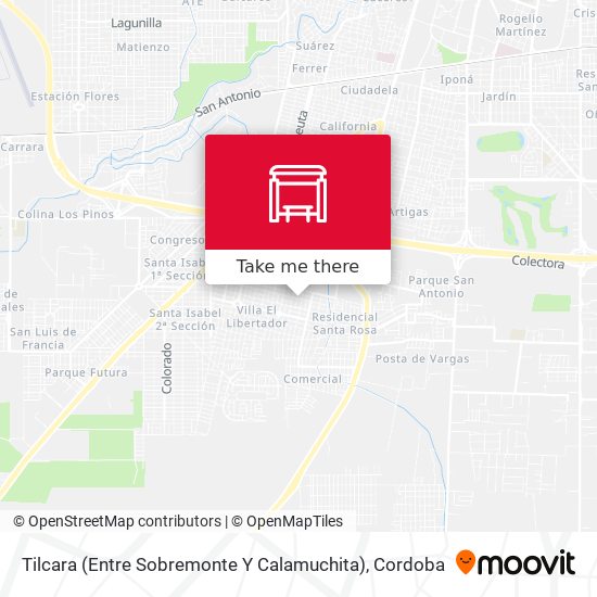 Tilcara (Entre Sobremonte Y Calamuchita) map