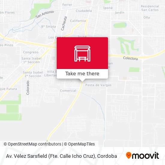 Av. Vélez Sarsfield (Fte. Calle Icho Cruz) map