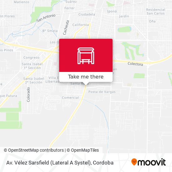 Av. Vélez Sarsfield (Lateral A Systel) map