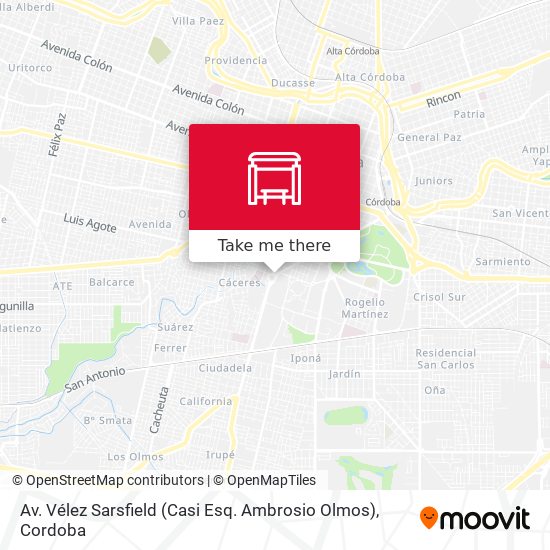 Av. Vélez Sarsfield (Casi Esq. Ambrosio Olmos) map