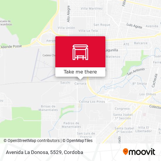 Mapa de Avenida La Donosa, 5529