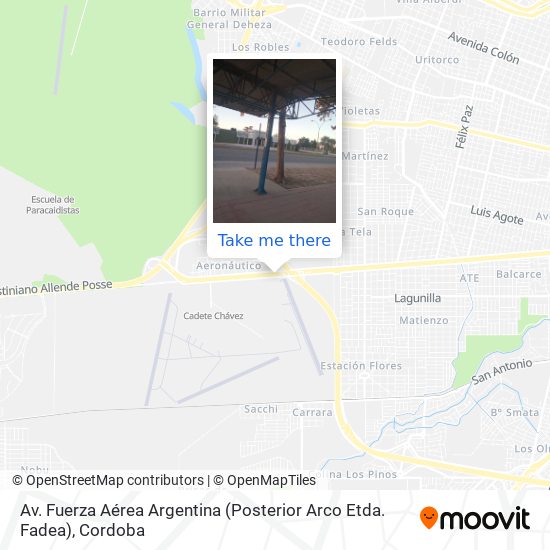 Av. Fuerza Aérea Argentina (Posterior Arco Etda. Fadea) map