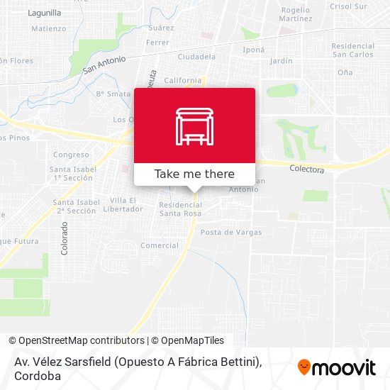 Av. Vélez Sarsfield (Opuesto A Fábrica Bettini) map