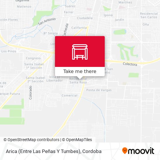Arica (Entre Las Peñas Y Tumbes) map