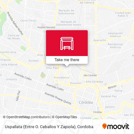 Mapa de Uspallata (Entre O. Ceballos Y Zapiola)
