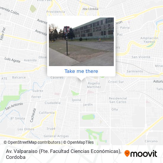 Av. Valparaíso (Fte. Facultad Ciencias Económicas) map