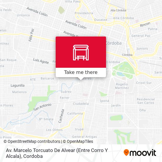 Mapa de Av. Marcelo Torcuato De Alvear (Entre Corro Y Alcala)