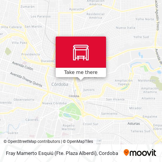Mapa de Fray Mamerto Esquiú (Fte. Plaza Alberdi)