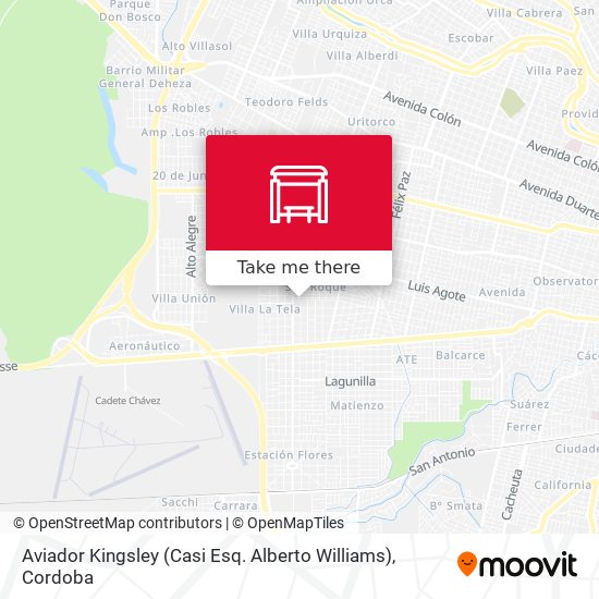 Aviador Kingsley (Casi Esq. Alberto Williams) map
