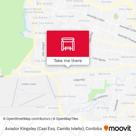 Aviador Kingsley (Casi Esq. Camilo Isleño) map