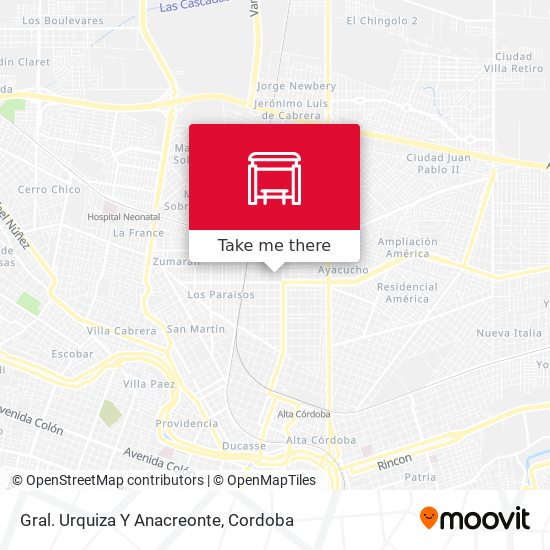 Mapa de Gral. Urquiza Y Anacreonte
