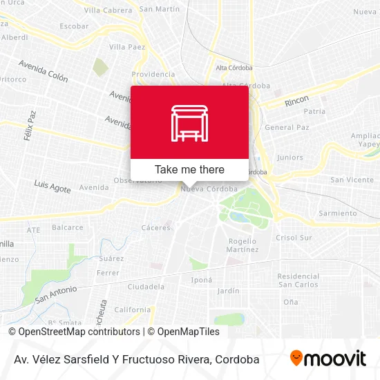 Av. Vélez Sarsfield Y Fructuoso Rivera map