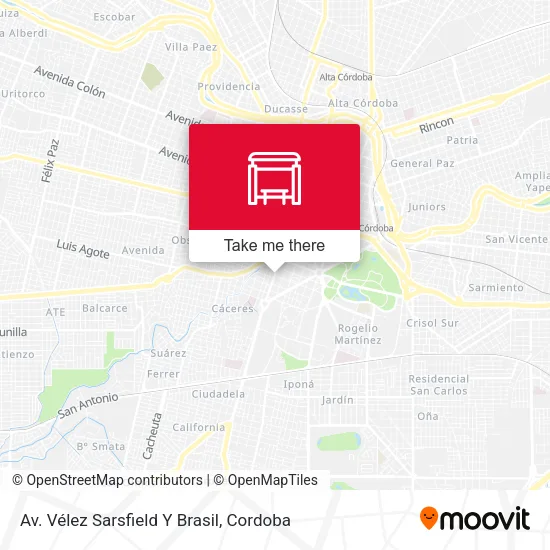Av. Vélez Sarsfield Y Brasil map