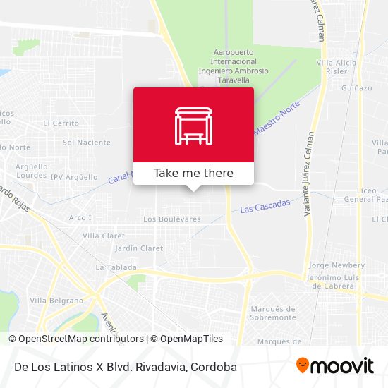 Mapa de De Los Latinos X Blvd. Rivadavia