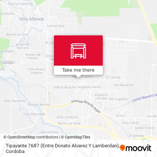 Tipayante 7687 (Entre Donato Alvarez Y Lamberdan) map