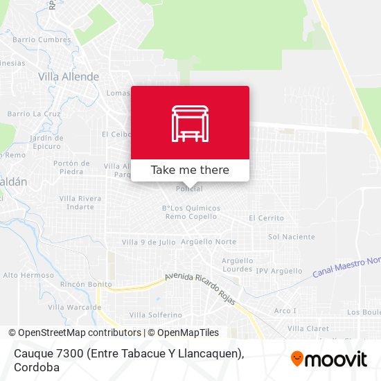 Cauque 7300 (Entre Tabacue Y Llancaquen) map