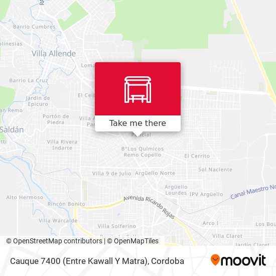 Cauque 7400 (Entre Kawall Y Matra) map
