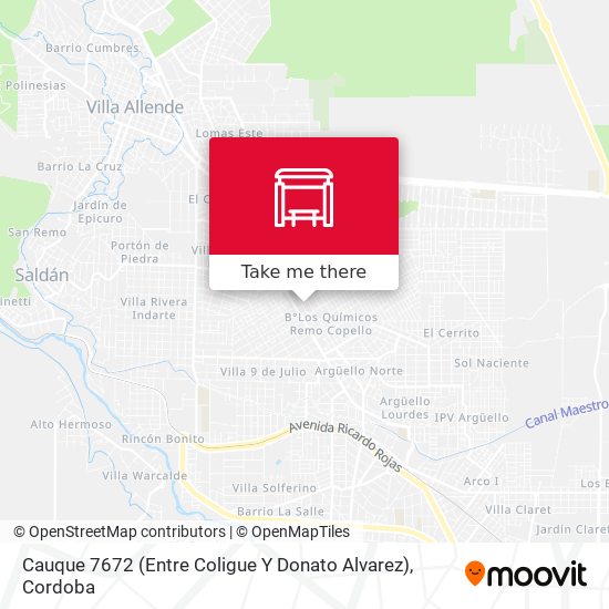 Cauque 7672 (Entre Coligue Y Donato Alvarez) map