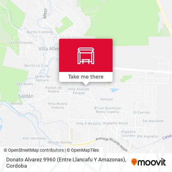 Donato Alvarez 9960 (Entre Llancafu Y Amazonas) map