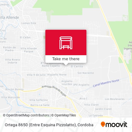 Mapa de Ortega 8650 (Entre Esquina Pizzolatto)