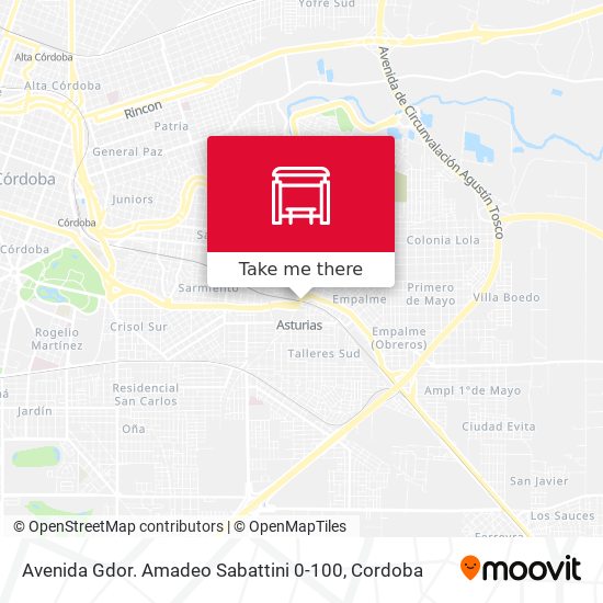 Avenida Gdor. Amadeo Sabattini 0-100 map